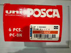 Uni Posca Marker Water Based Pigment ink Lightfast with Broad Chisel Tip PC8K