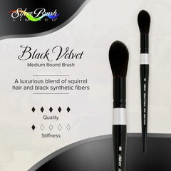 3025SM Jumbo Round Wash Brush for Watercolor, Size Medium, Short Handle