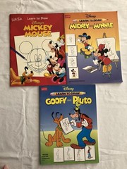 Walter Foster Disney Learn to Draw Lot: Mickey Mouse/Mickey and Minnie/Goofy…