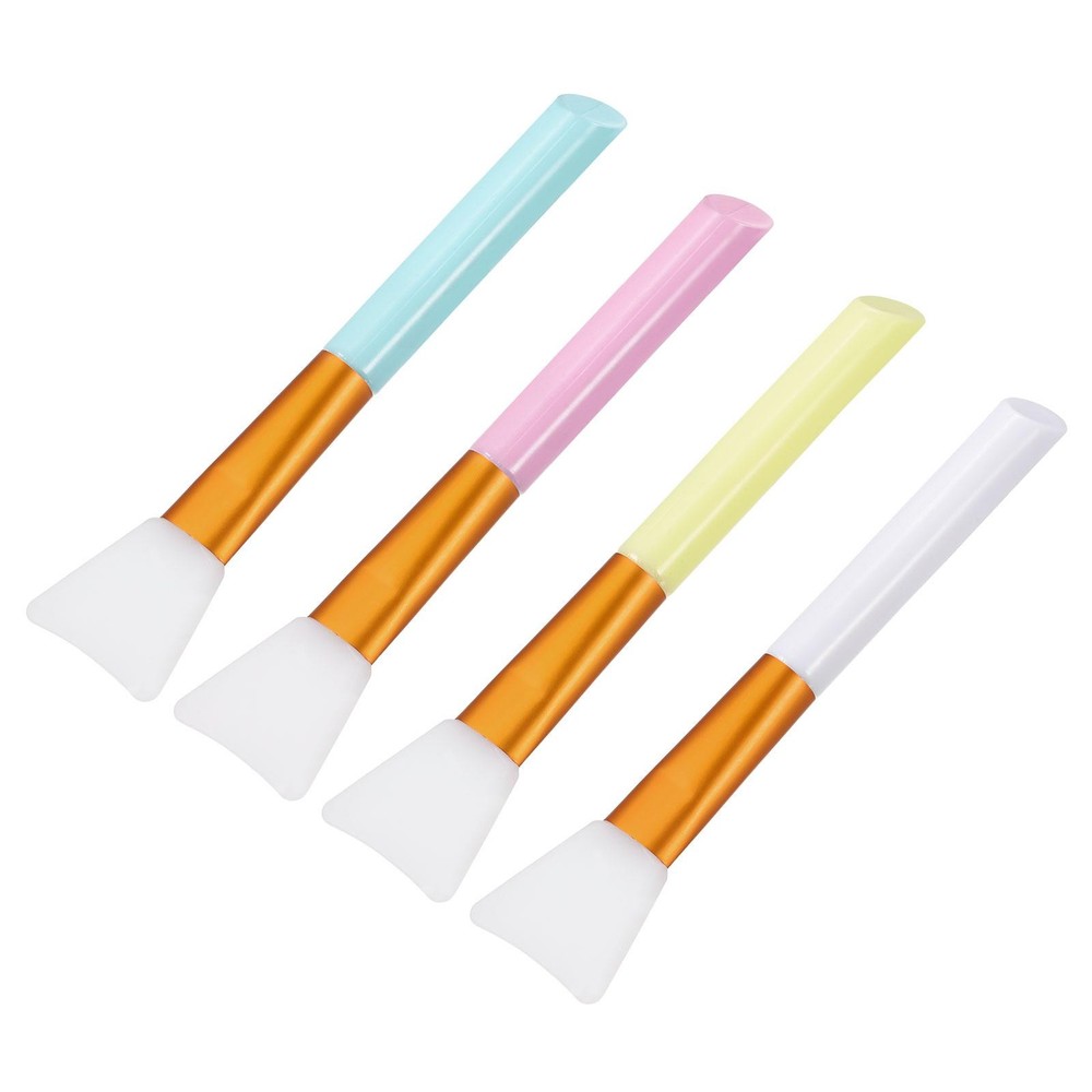 Silicone Epoxy Brushes Pink/Blue/White/Yellow Applicator DIY Brush, Pack of 4