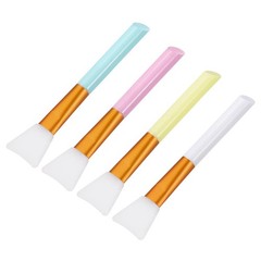 Silicone Epoxy Brushes Pink/Blue/White/Yellow Applicator DIY Brush, Pack of 4