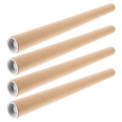 4 PCS Poster Roll Tube for Mailing Craft Tubes Cardboard Kraft Paper Storage