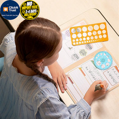 2 Pack Circle Template for 25.5 x 13cm, 11.5cm diameter, Blue, Orange