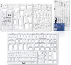 Mr. Pen Plumbing & Bathroom Design Tools – Drafting Ruler Shapes, Stencils &…