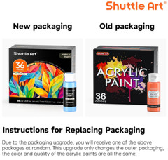 Acrylic Paint Set, 36 Colors Acrylic Paint with Brushes & Palette, 2oz Bottles