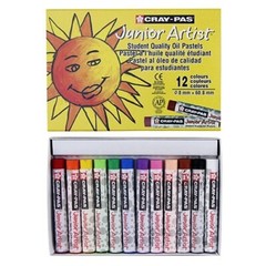 Sakura Cray-Pas Jr. Artist Oil Pastels 12 Colors Blending Shading School Arts