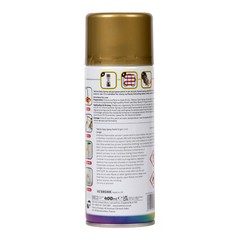 Bright Gold Spray Paint 400ml – Fast Drying Acrylic for Wood, Metal, Plastic & M