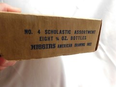 Vintage Higgins No. 4 Scholastic American Drawing Inks in Box