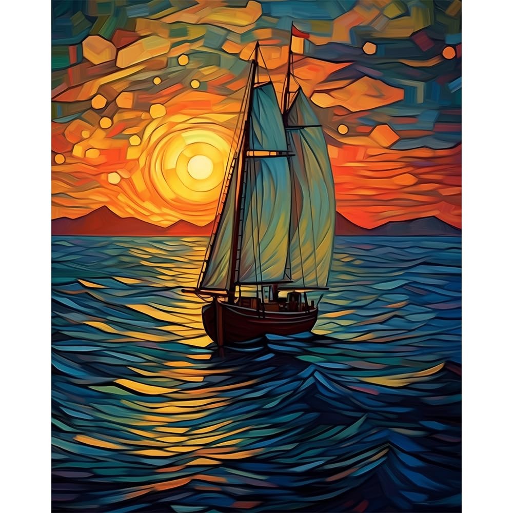 Paint by Numbers for Adults – DIY Adult Paint by Number Kits Painting on Canvas,
