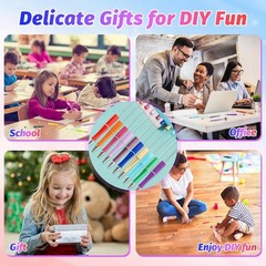 DIY Beadable Pen Kit Plastic 50pcs Refillable Office School Craft Supplies