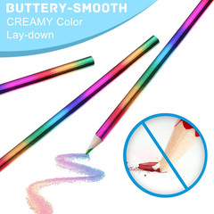 Colored Pencils for Adult Coloring Books Rainbow Color Pencil Set 12 Pcs 4 Color