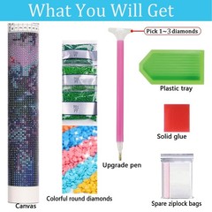 Starry Night Diamond Art Painting Kits for Adults, Full Drill Diamond Dots Paint