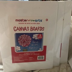 Master of the Arts 9 x 12 Canvas Panels 3-pack White NEW SEALED