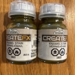 TESTORS CreateFX Enamel Stain. 282213 Green Stainz 29.5ml. Qty 2