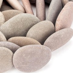 About 92-100 PCS River Rocks, 2″-3.3″ Flat Painting Stones, 18 Pounds
