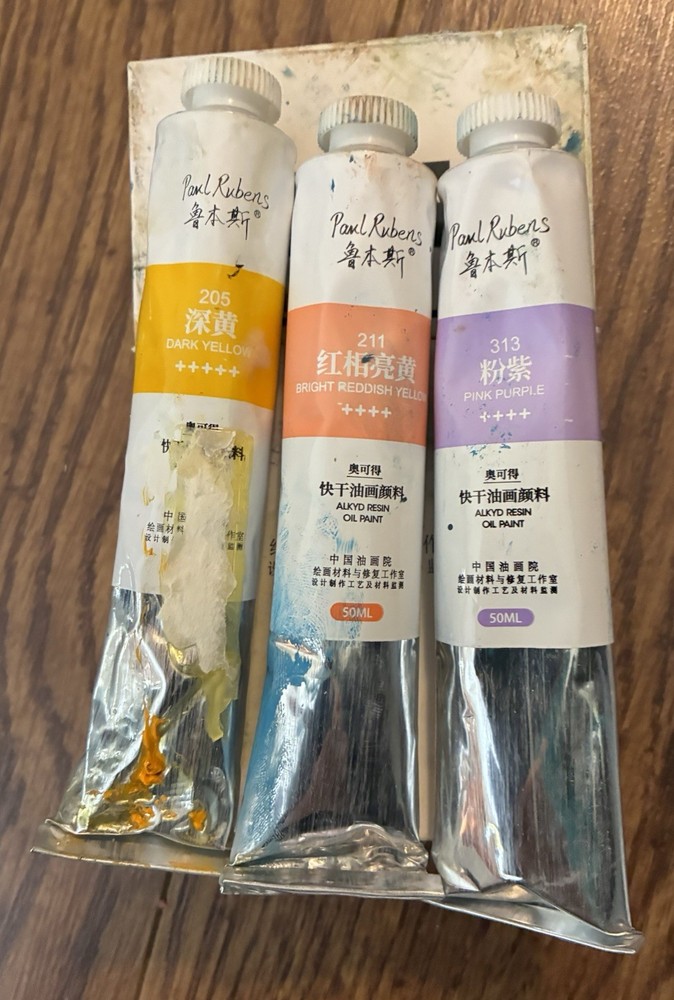 Paul Rubens Alkyd Resin Oil Paint(s): Set of 3 Assorted Colors 50 Oz.