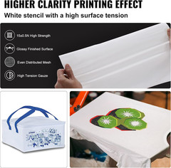 6 Pieces Aluminum, 10X14Inch Silk Screen Frame with 110 Count High Tensio