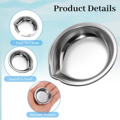 MBAIYO 18Pcs Small Round Paint Trays, Painting Color Palette Silver