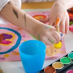40-Pieces Assorted Size Round Sponges Brush Set, Paint Tools for Kids