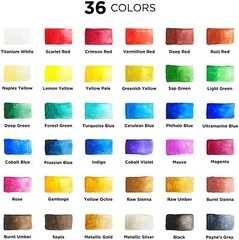 Watercolor Paint Set (36 Colors, 12 ml Tubes, 0.4 oz.) | Rich Pigment,Vibrant
