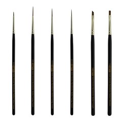 ZEM Brush Synthetic Sable Detail Brush Set Sizes Long Liners 20/0,10/0,5/0 Mi…