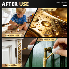 Liquid Gold Leaf Paint – Multi Surface Gold Touch up Paint Pen, Fast Drying Acry