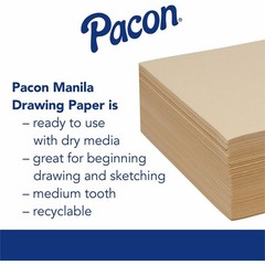 Pacon 4009_40 Economy Weight Drawing Paper 500 Sheets 40lb 9″x12″ Cream