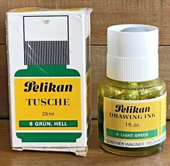 Pelikan Drawing Ink Tusche 6 Light Green Made In Germany 1oz/30ml