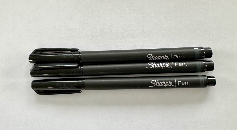 Sharpie 1976544 – Sharpie Pen Fine Stylo Point Black -3 count