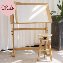 Wood Drafting Table – Adjustable Height, 35.5″X23.5″ Plan Table for Construction