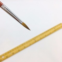 1Pc Round Tip Nail Makeup Art Brush #00 Metal Handle 100% Red Kolinsky Sable