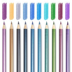 10Pcs Metallic Colored Pencils Set Oil Based Drawing Art Sketching Artist (71