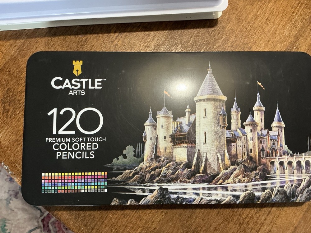 Castle Arts 120 Premium Soft Touch Colored Pencils Pencil Set in Metal Tin Case