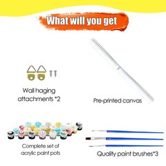 Flowers Paint by Numbers Kits for Adults,Magnolia DIY Painting Kit on Canvas,…