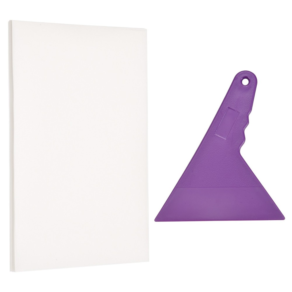 100pcs 10x15cm Diamond Paint Release Paper and Purple Scraper for Diamond Art