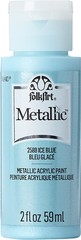 FolkArt Metallic Acrylic Paint in Assorted 2 Fl Oz (Pack of 1), Ice Blue
