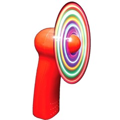 Portable Light Up Mini Cooling Fan with Red Handle