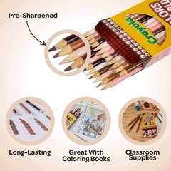 Crayola Colors Of The World Bulk Colored Pencil Set – 6 Packs 24Ct Skin Tone