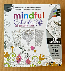 NEW SpiceBox Sketch Mindful Color & Gift Card Making Kit Adult Coloring Craft