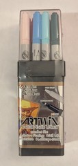 Uchida 1314-12G Artwin Double-Ended Bullet-Tip Markers, Colors 73-84, Set of 12
