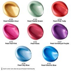 Metallic Acrylic Paint, Set of 8 Jewel Tones Colors in 4.06oz Tubes, Rich Pig…