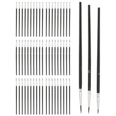 60pcs Detail Paint Brushes, Fine Tip Paint Brush with 3 Sizes 0 00 000 4465