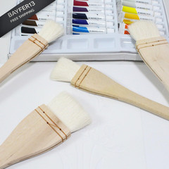 HLGHLG Paintbrush Set 4 1 inches/1.5 inches/2 inches/2.5 inches, Log Color