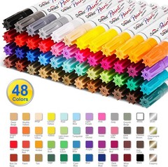 Assorted Color Pens for Metal, Wood, Plastic – 48 Count