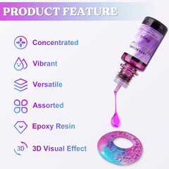 48Pcs Concentrated Alcohol Ink Set, Vibrant Colors Alcohol-Based Resin Ink for E