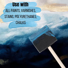 3 In. Flat Paint Brush Set Foam Paint Brushes (12-Pack)