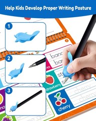 Magic Grooved Writing Practice Book for Kids Large Handwriting Copybook Reusable