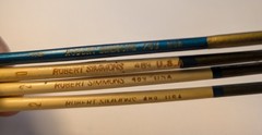 Lot of 4 Vintage Robert Simmons Artist Paint Brushes USA Various Sizes & Shapes