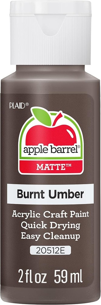 Apple Barrel 2 oz Burnt Umber Acrylic Paint for Crafts & Decor