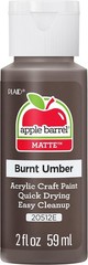 Apple Barrel Acrylic Paint Burnt Umber, 2 oz DIY Craft Paint